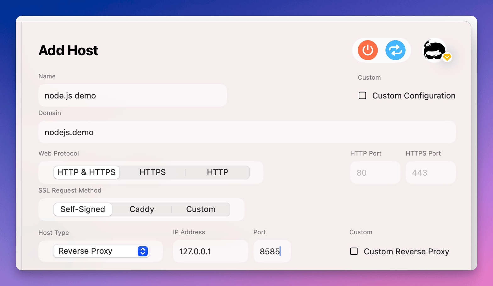 添加Node.js開發的網站