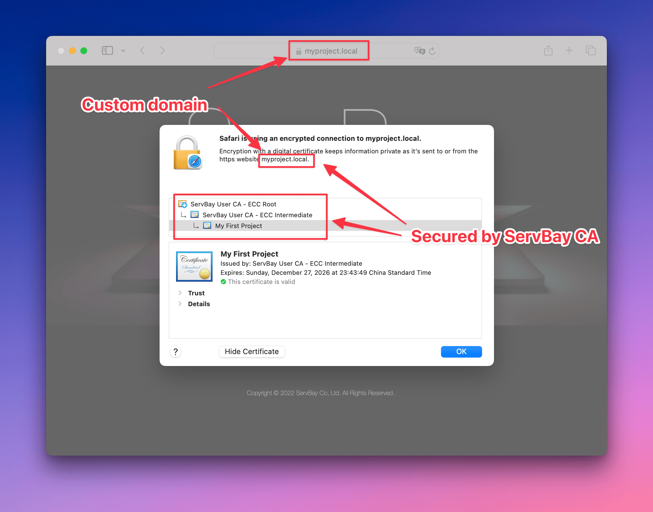 Site protected by ServBay CA