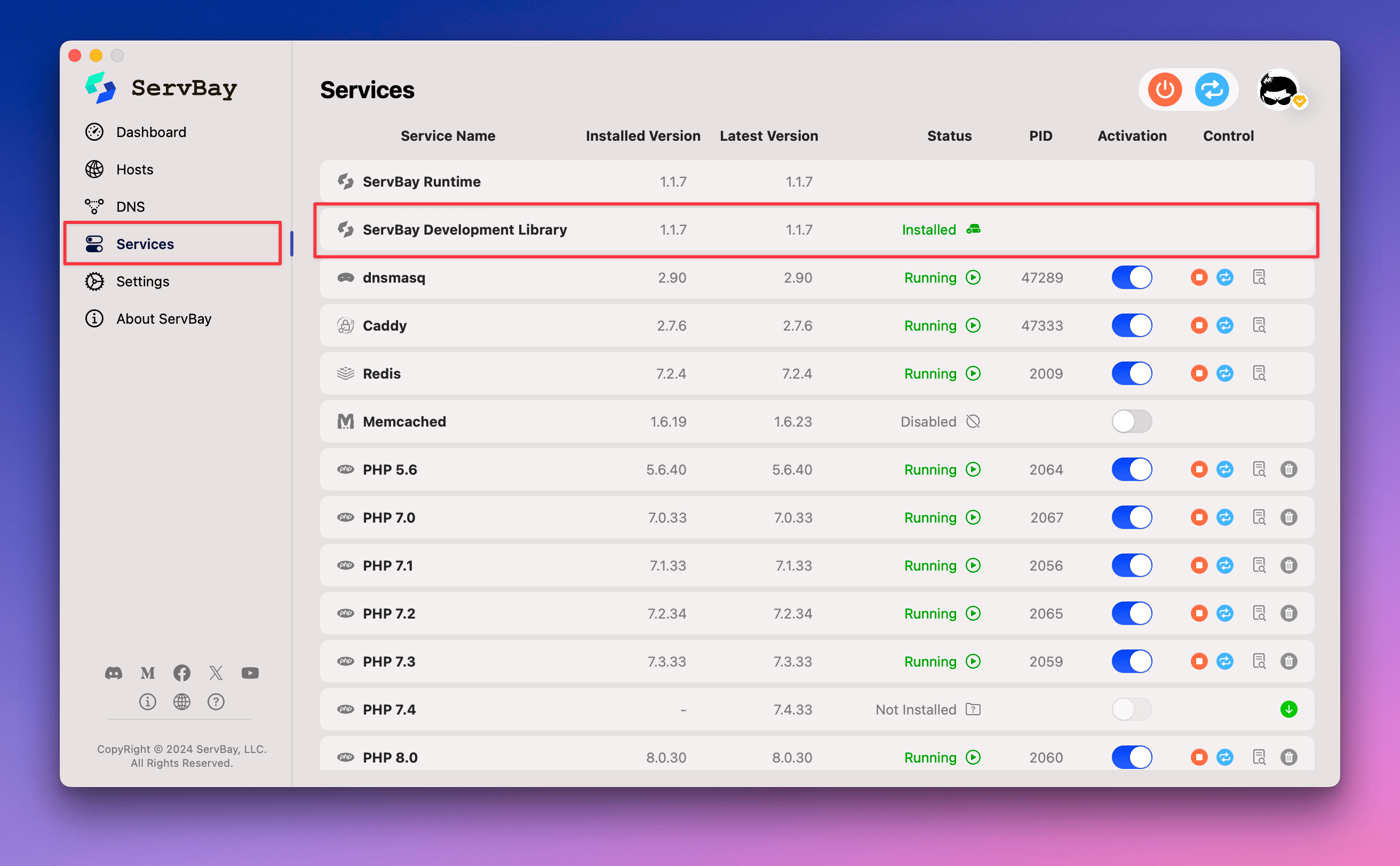 Recompiler avec ServBay