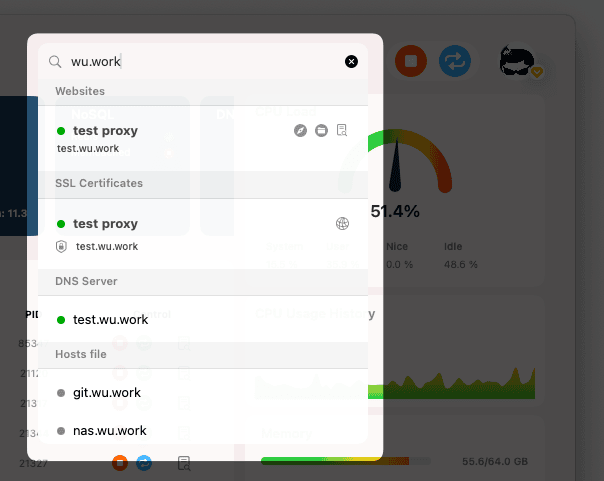 ServBay Global Search Interface