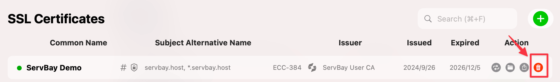 How to delete SSL certificate