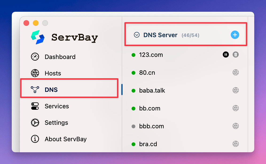 Gestion des enregistrements DNS locaux