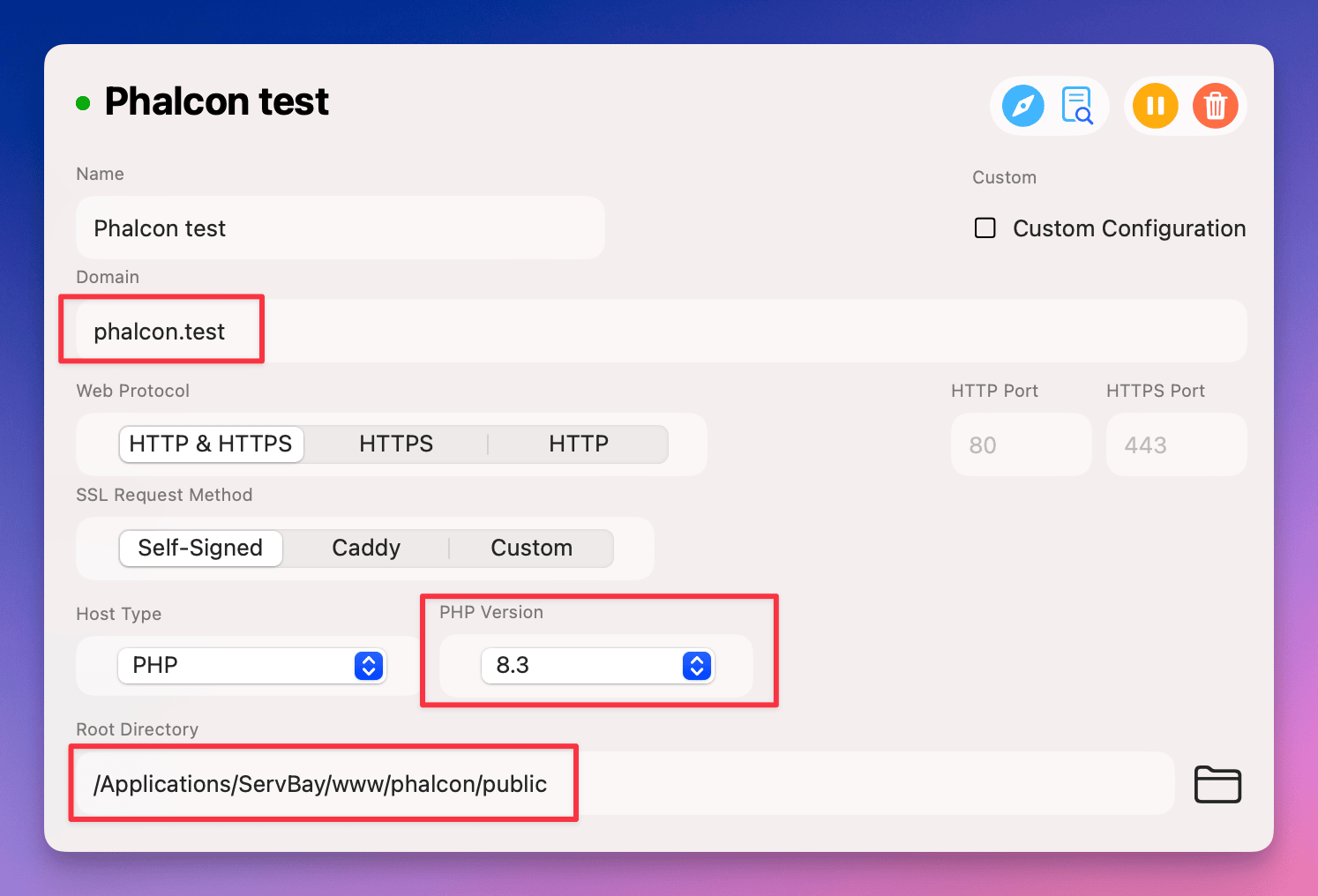 How to Enable the Built-in Phalcon Module in ServBay