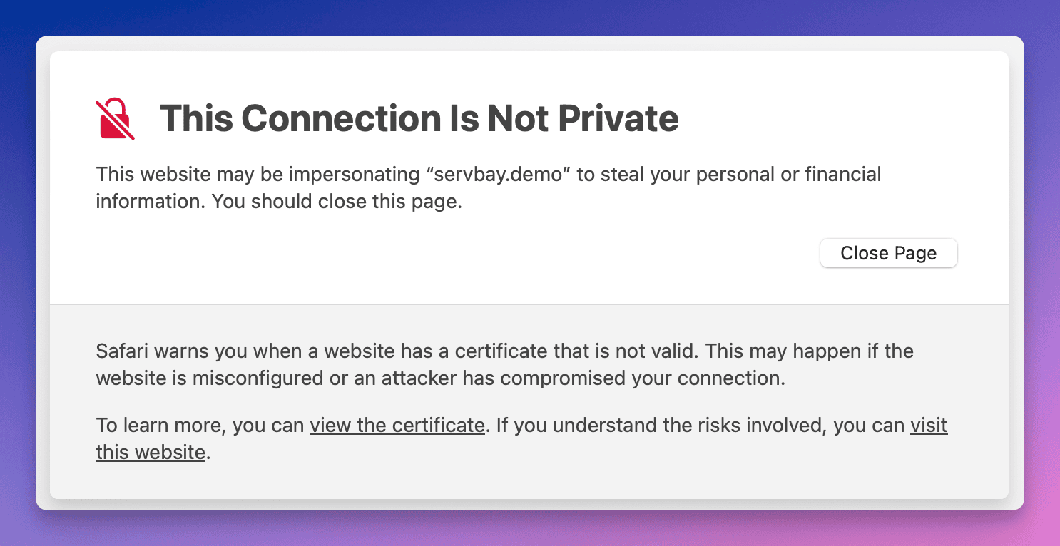 Using Self-Signed SSL Certificates