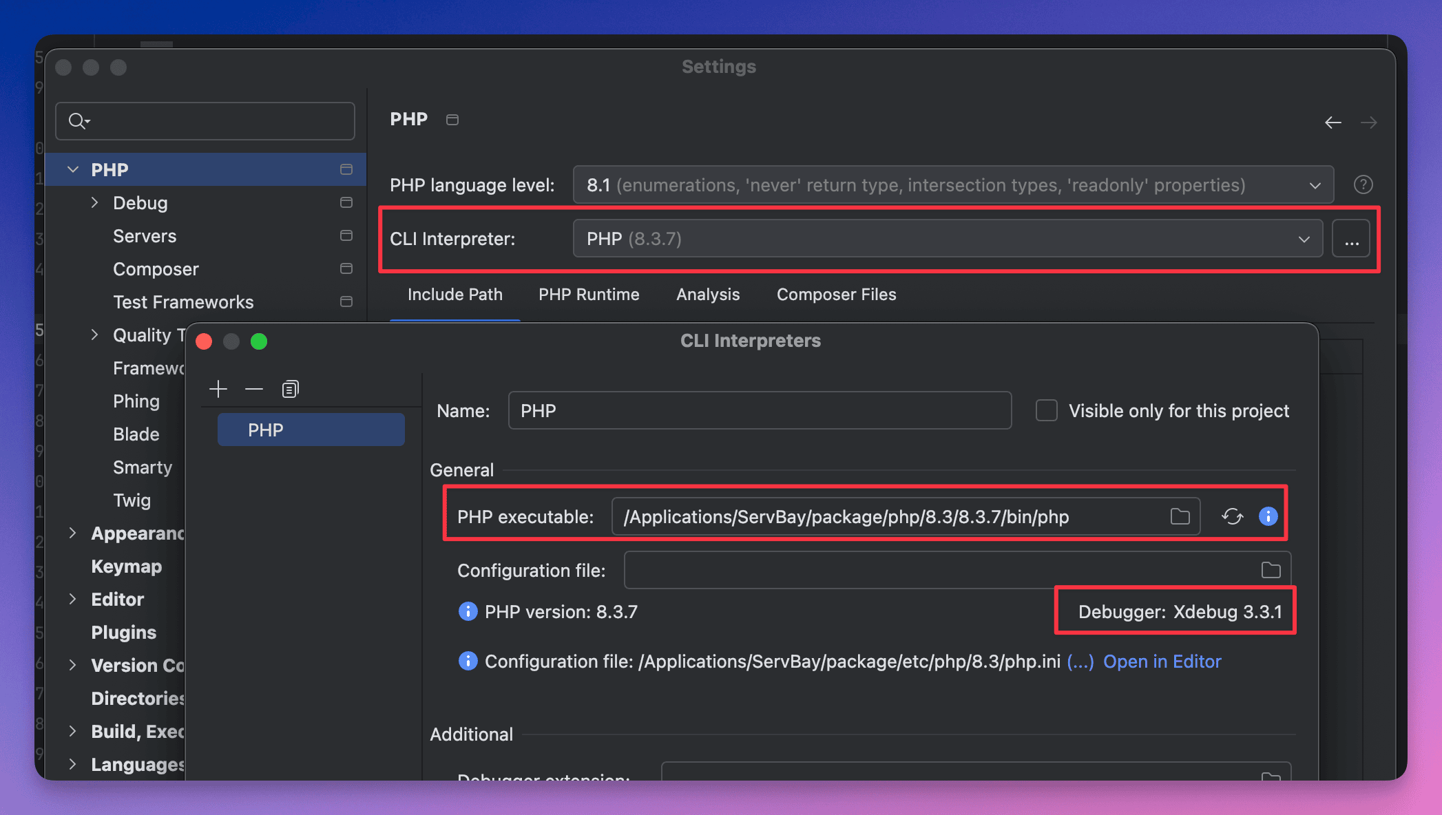 Come abilitare il modulo Xdebug fornito da ServBay